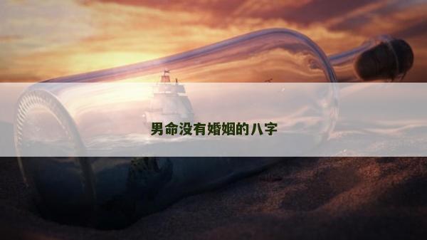 男命没有婚姻的八字