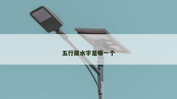 五行属水字是哪一个